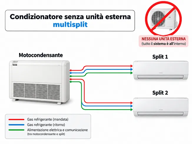Climatizzatore multisplit senza unita esterna