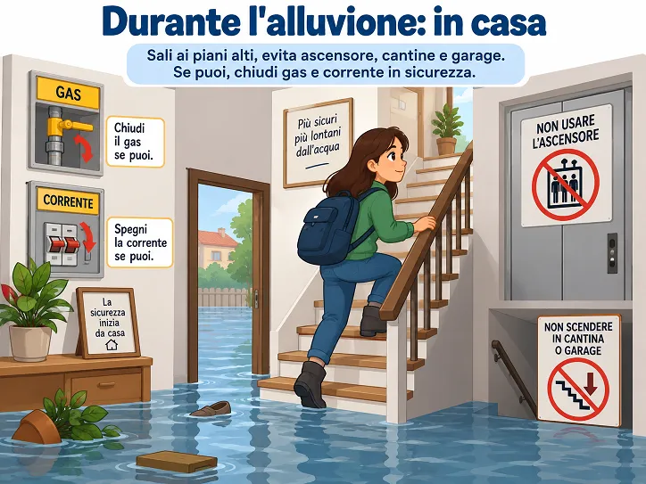 cosa fare durante lalluvione al chiuso