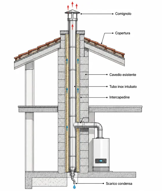 Intubamento canna fumaria: normativa, costi e regole in condominio