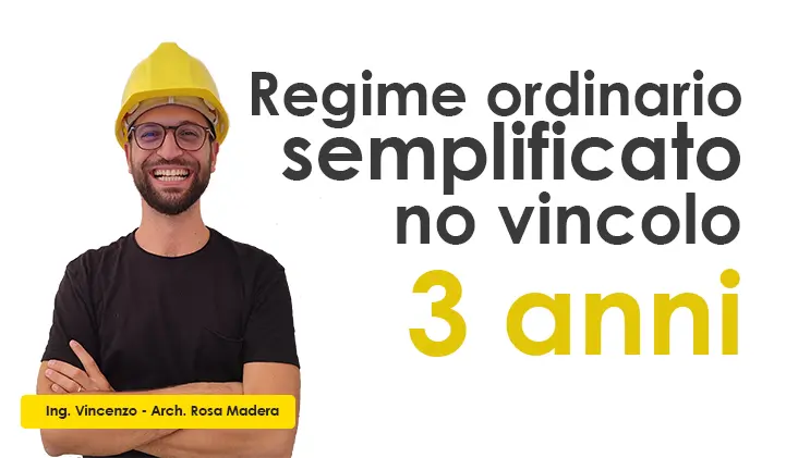 ordinario semplificato no vincolo 3 anni