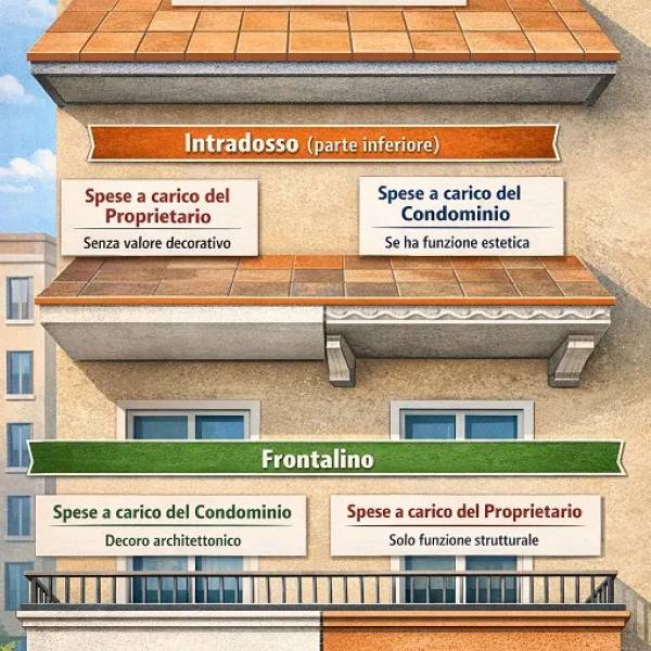 A chi spettano le spese di risistemazione del balcone in condominio?